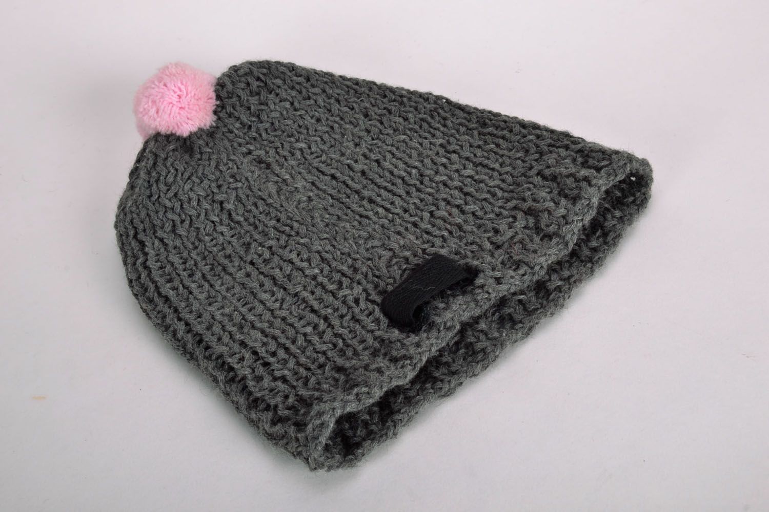 Grey knit hat  photo 3