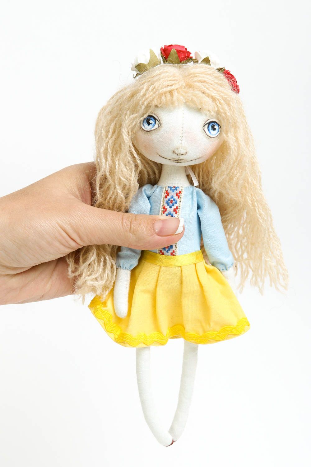 Puppe handgemacht Geschenk für Frau kleine Puppe schönes Spielzeug für Dekor foto 5