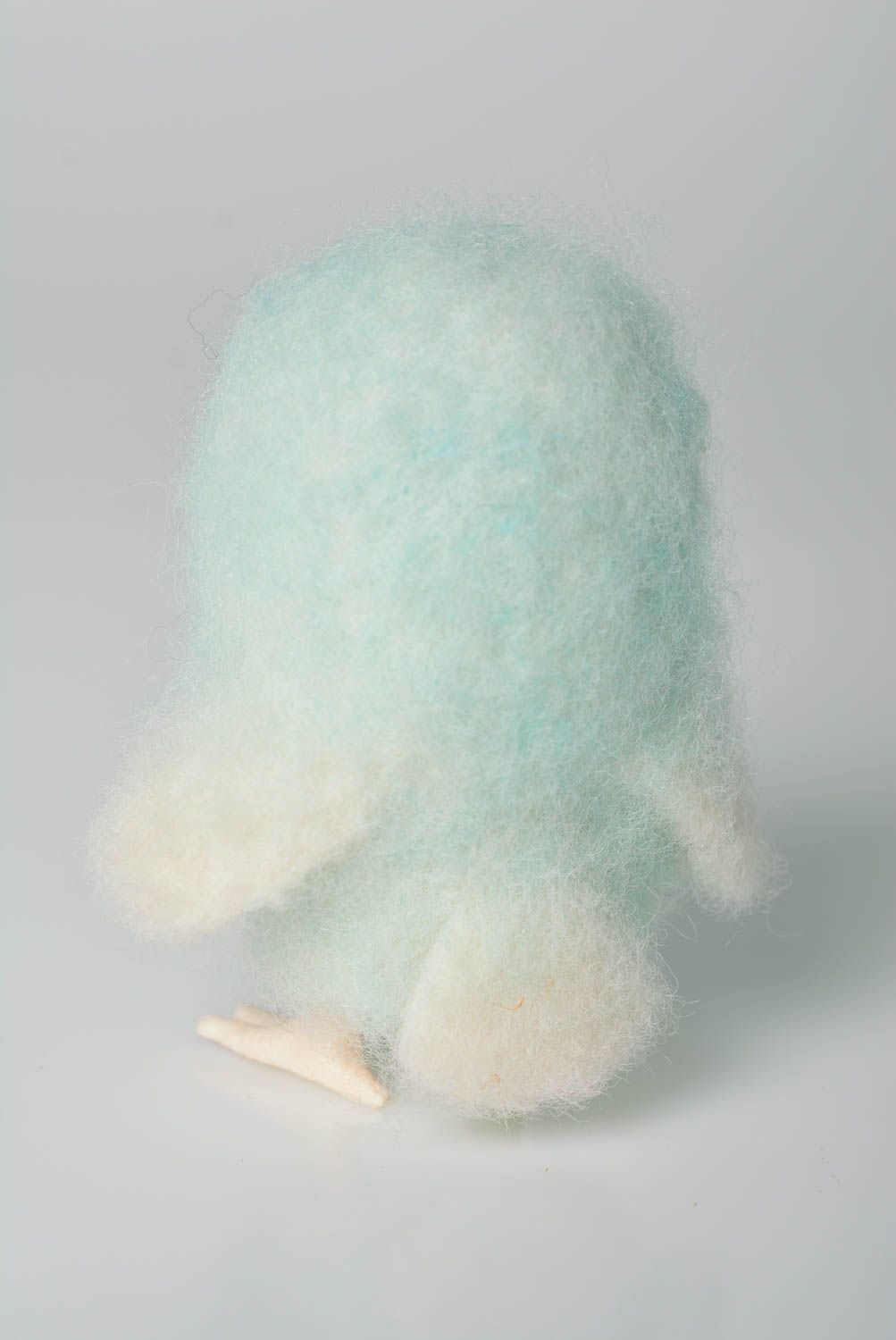 Интерьерная игрушка сова игрушка ручной работы мягкая игрушка из шерсти мятная фото 5
