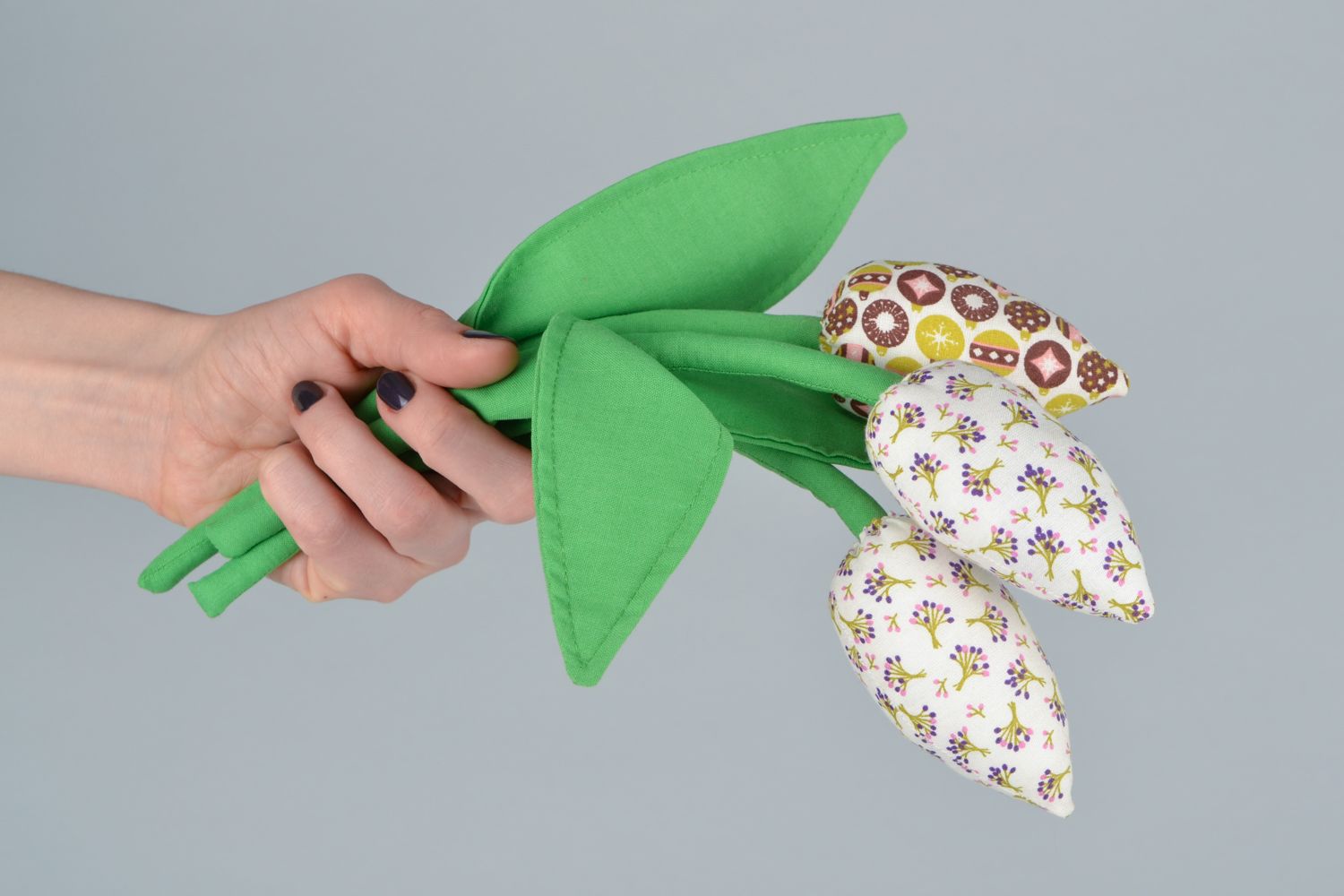 Fleurs en coton faites main Tulipes  photo 2