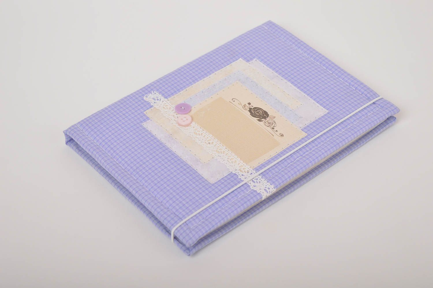 Carnet de notes Agenda fait main violet Cadeau femme design original stylé photo 2