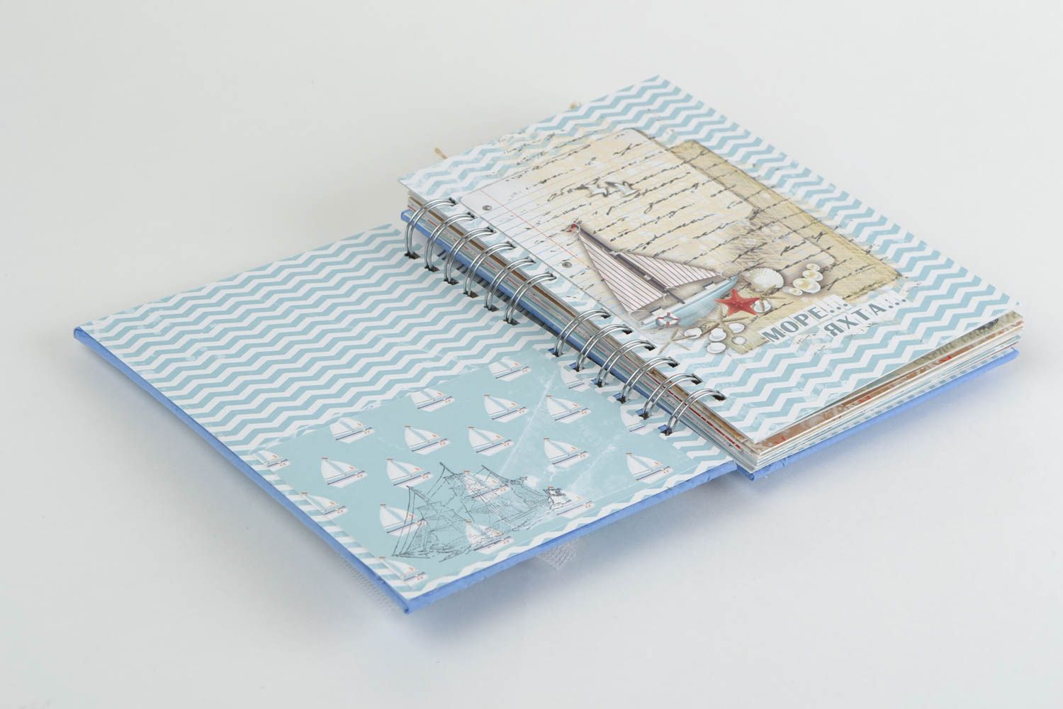 Album scrap de voyage fait main design original en forme de livre créatif décoré photo 3