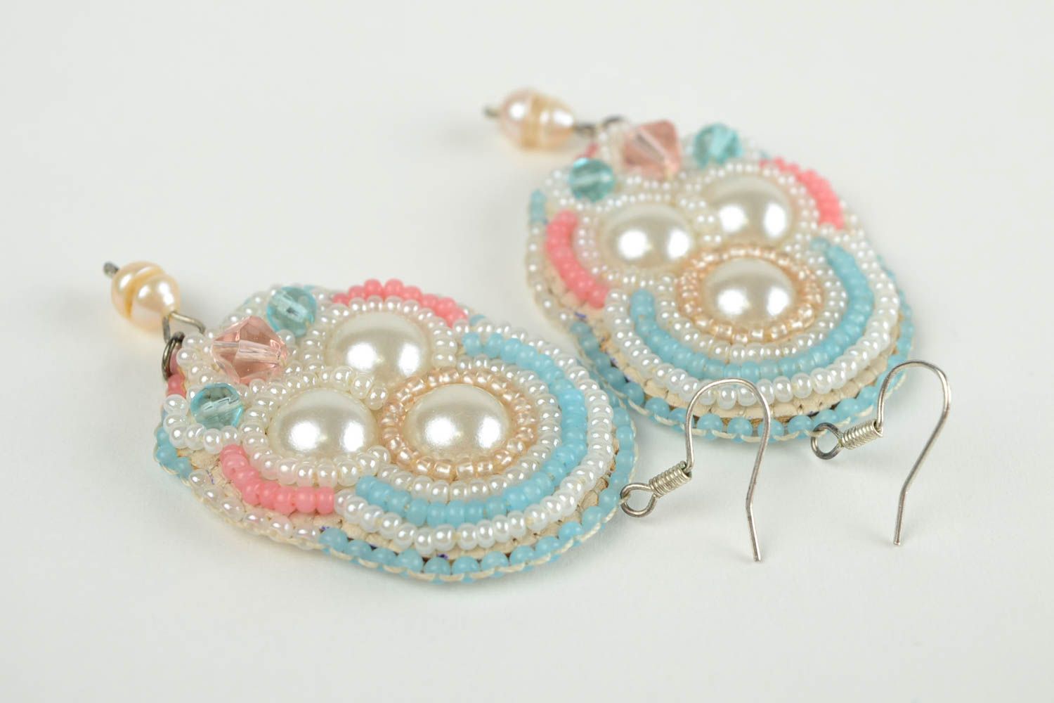 Long earrings with charms handmade earrings soutache earrings fashion jewelry photo 4
