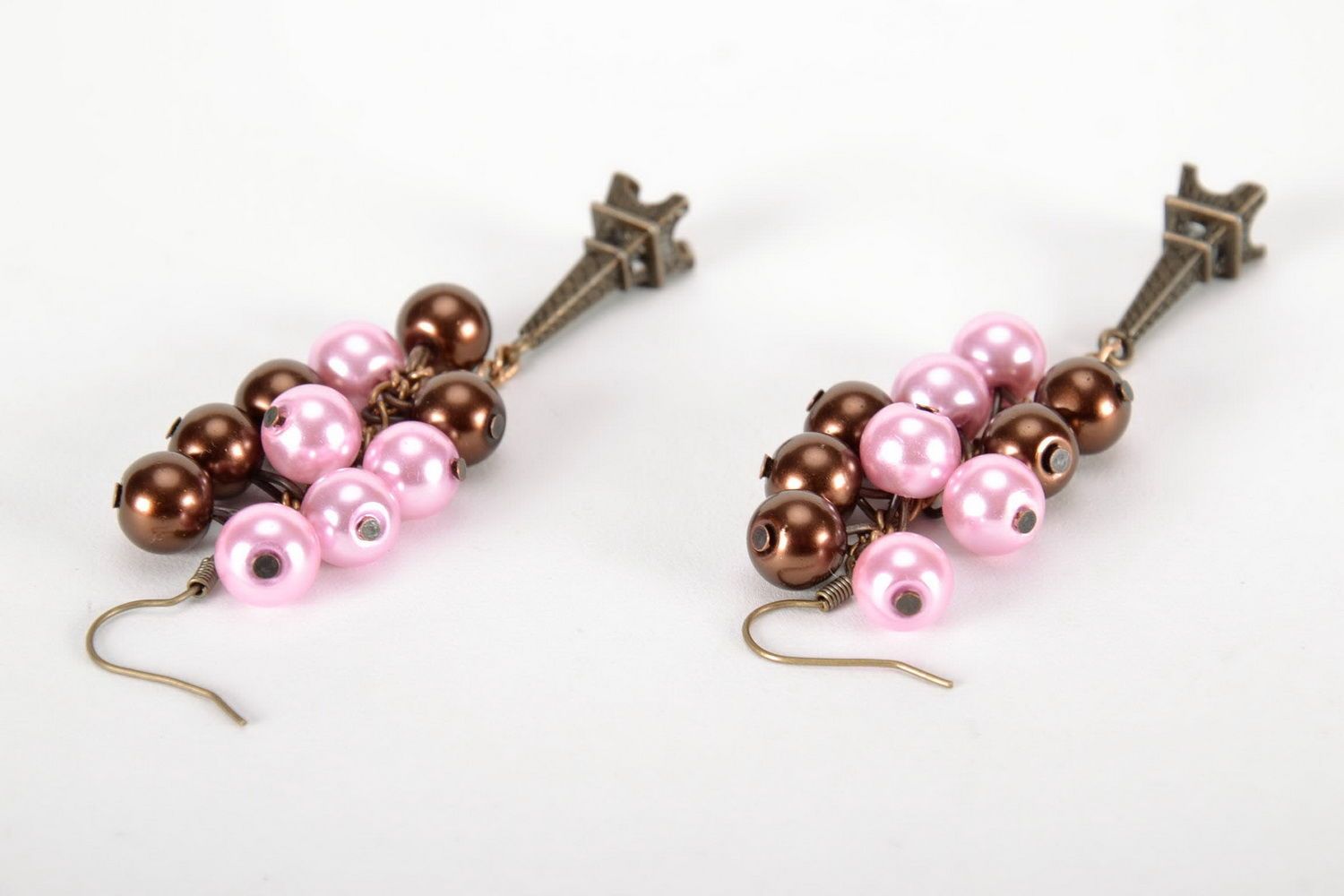 Earrings with ceramic beads photo 2
