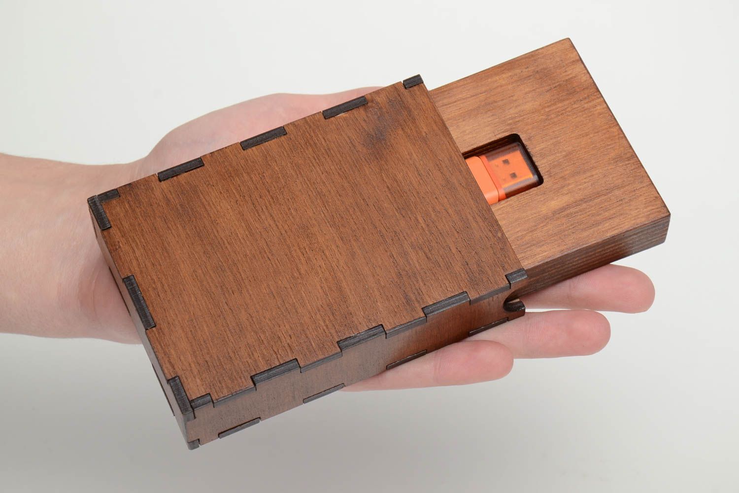 Belle boîte en bois brut faite main originale design cadeau pour garçon photo 5