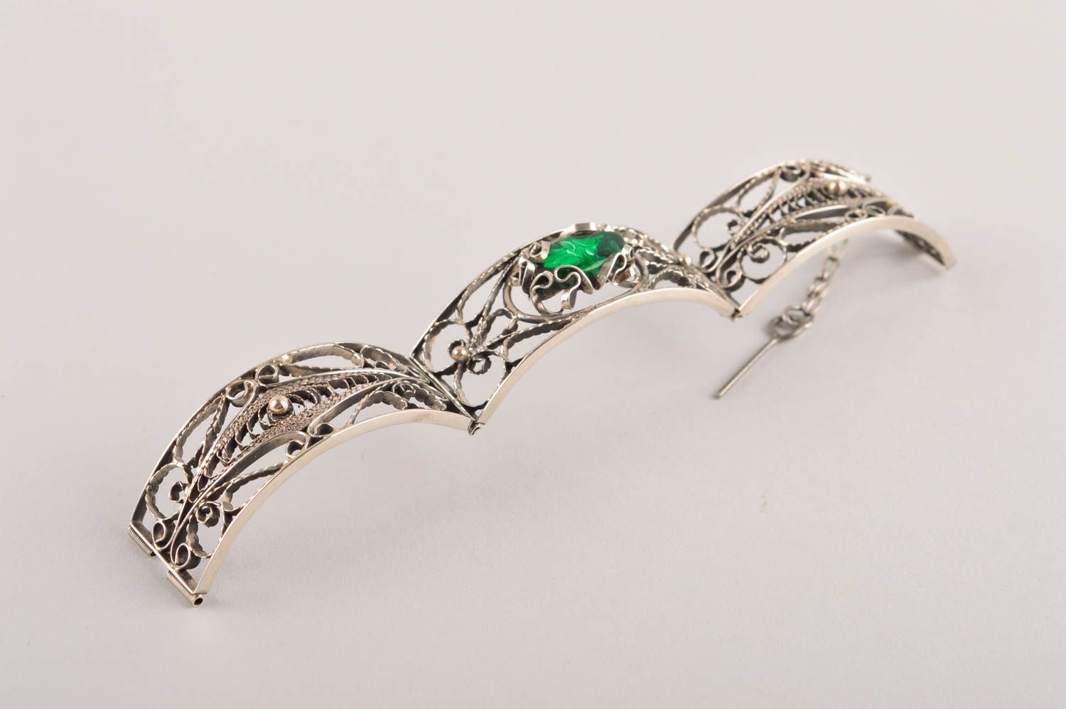 Handmade Damen Armband Metall Schmuck Geschenk für Frauen breit mit Stein foto 5