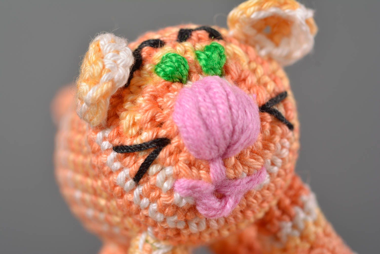Handmade rattle toy crocheted soft toy for newborn baby nursery decor photo 2