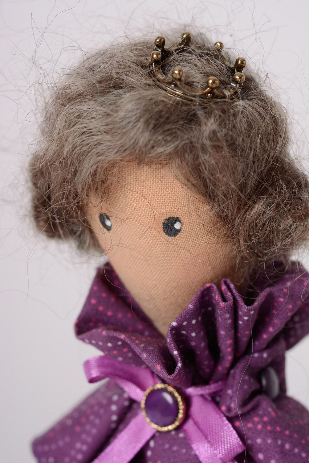 Künstlerische Puppe aus Textil für Kinderzimmer Dekor Kürbis Designer Handarbeit foto 3