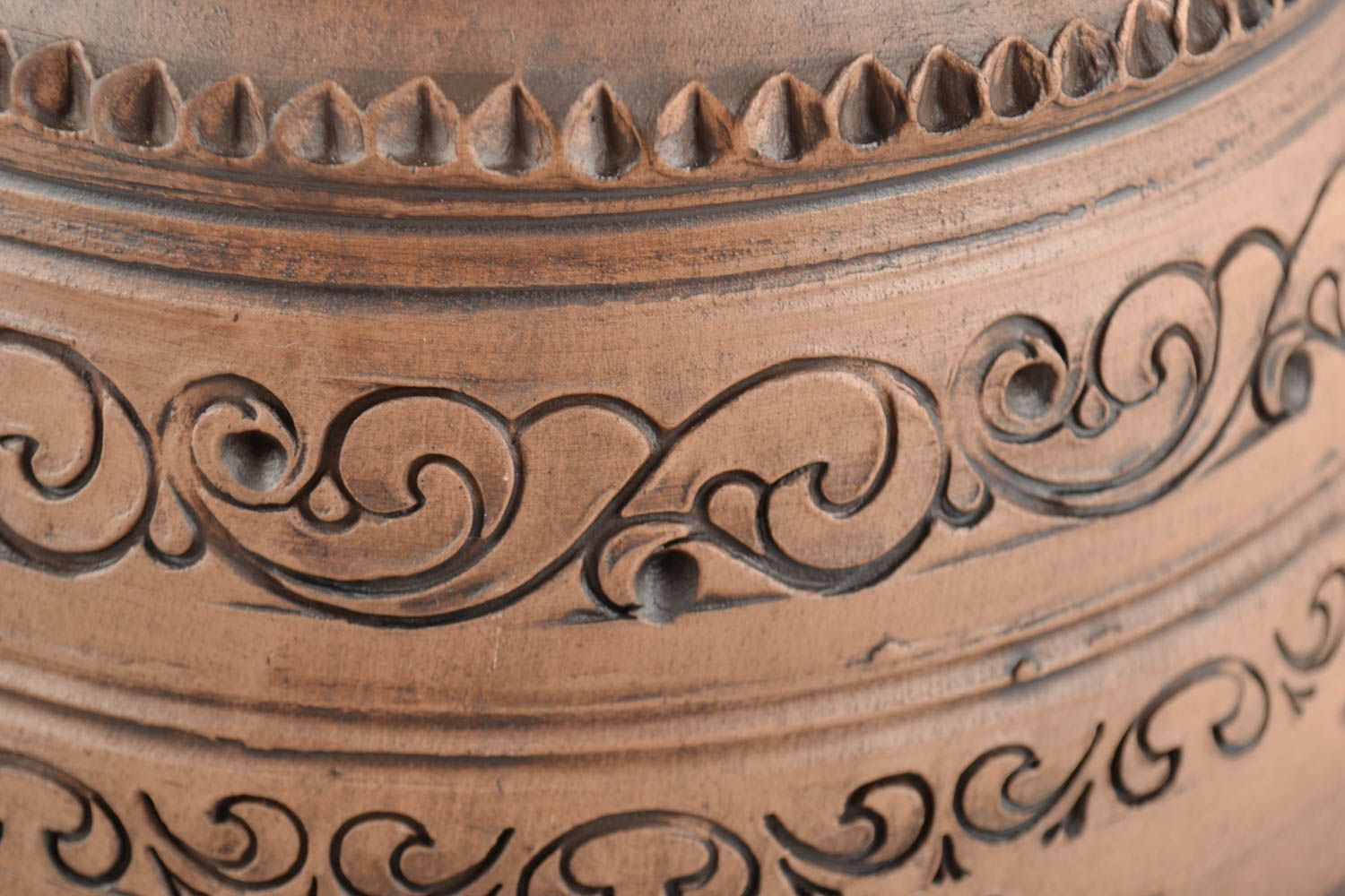 Große keramische dekorative Vase für Früchte  mit Ornament im Ethno Stil 3L foto 3