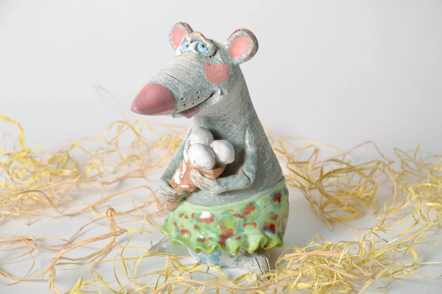 Keramik Spardose Kleine Ratte foto 1