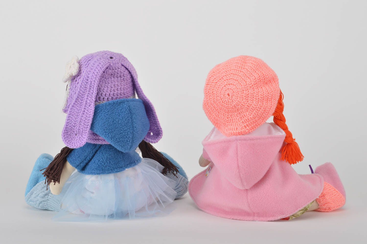 Авторские куклы девочки куклы ручной работы тряпичные куклы набор из 2 штук фото 3