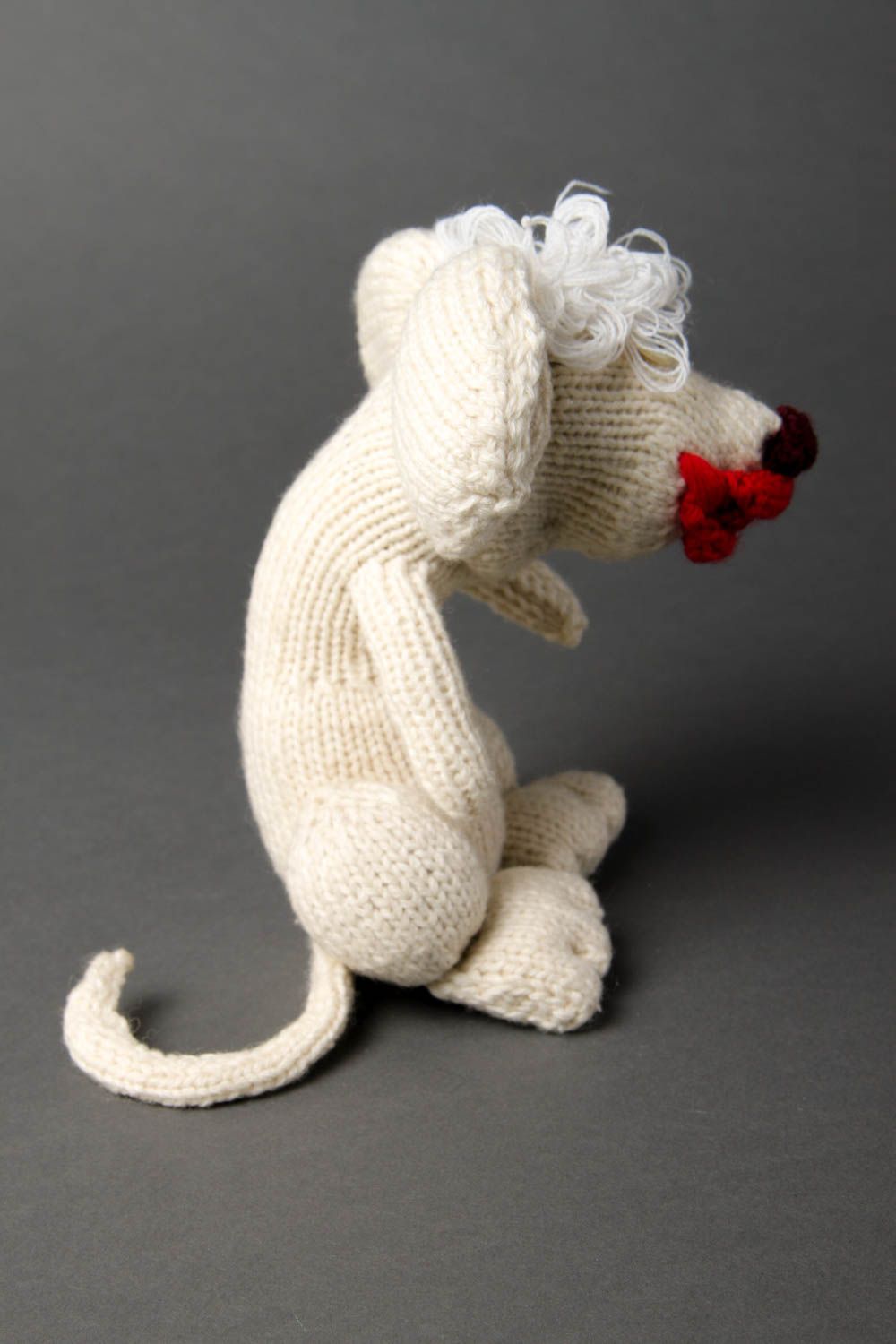 Handmade beautiful textile toy stylish woolen toy unusual childrens souvenir photo 2
