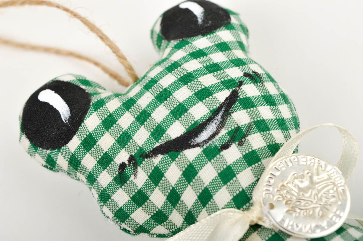 Muñeca artesanal de tela colgante decorativo para casa regalo original Ranita foto 3