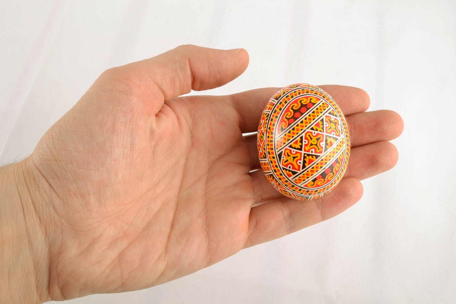 Painted egg with ornament photo 4