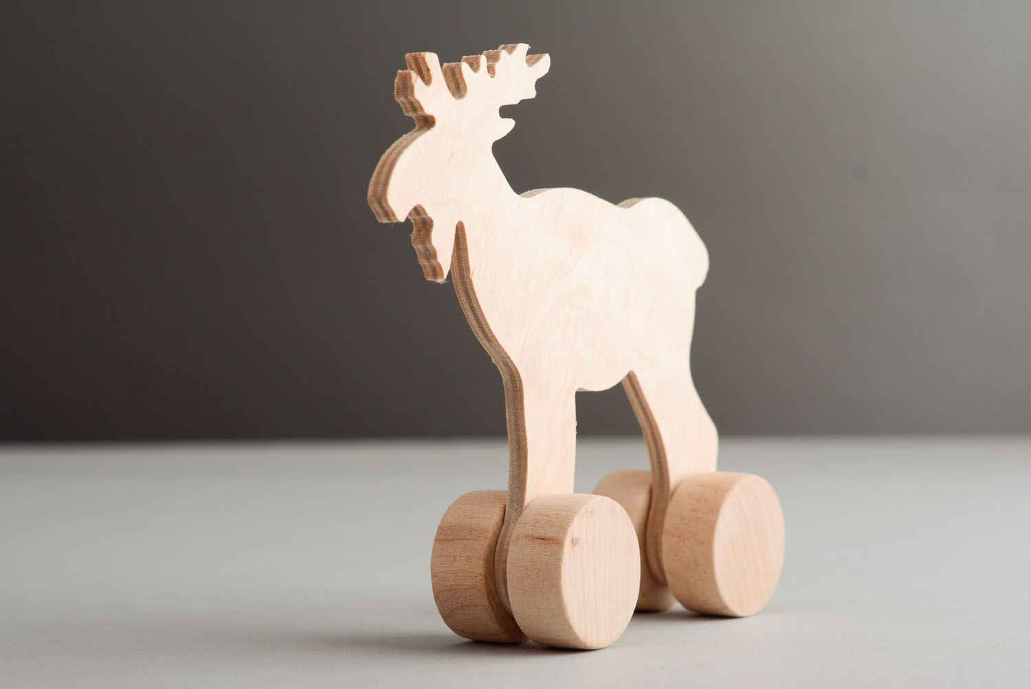 Wooden blank for wheeled toy Elk photo 2