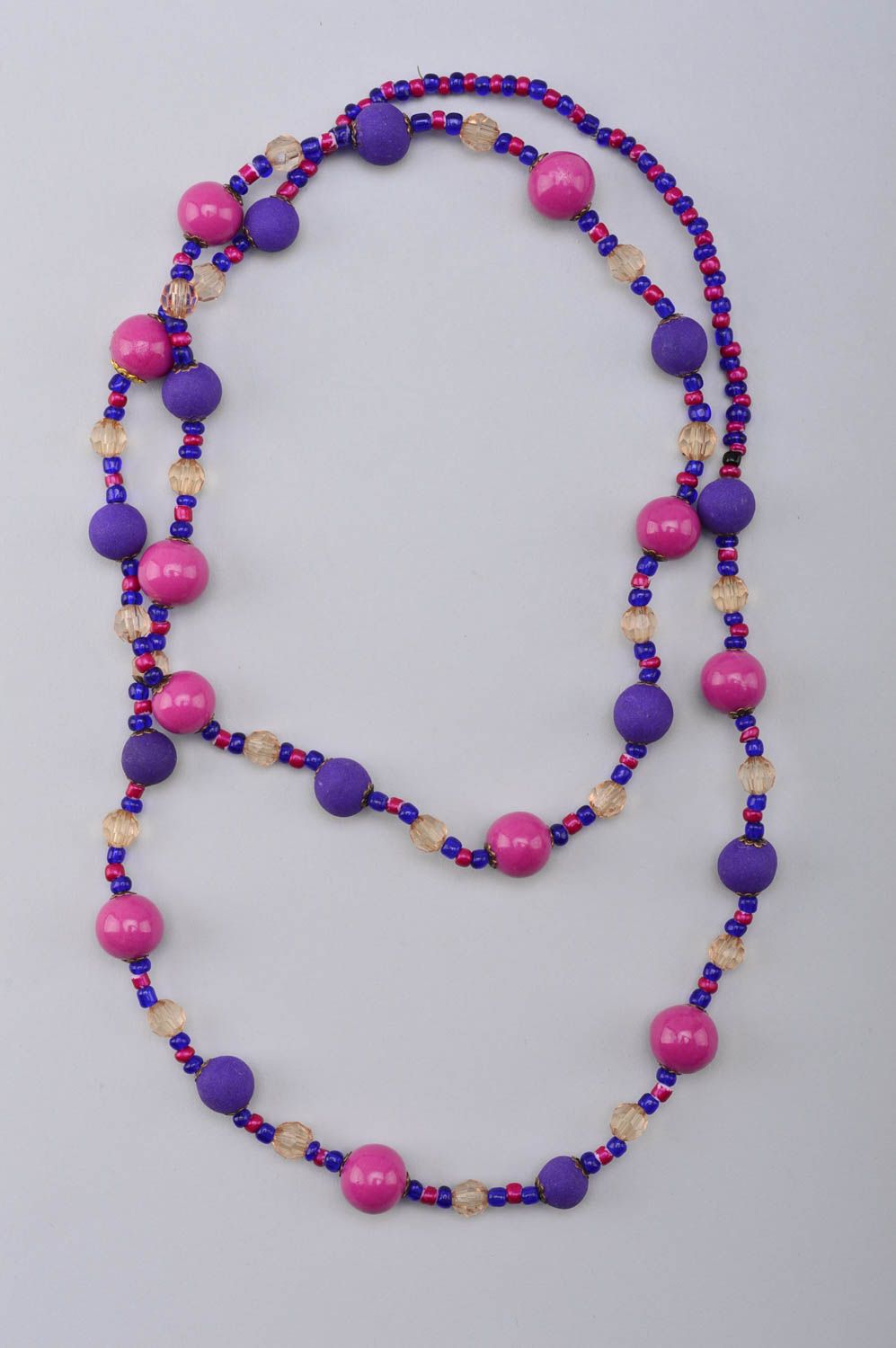 Stylish handmade bead necklace plastic necklace beaded necklace for girls photo 2