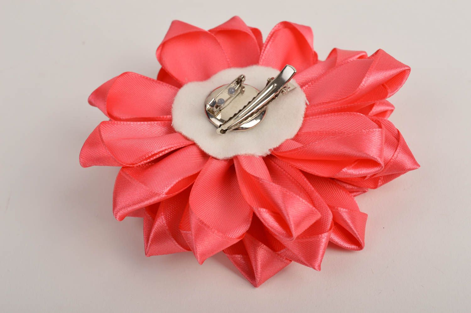 Unusual handmade hair clip elegant hair kanzashi flower cool gifts for her photo 4