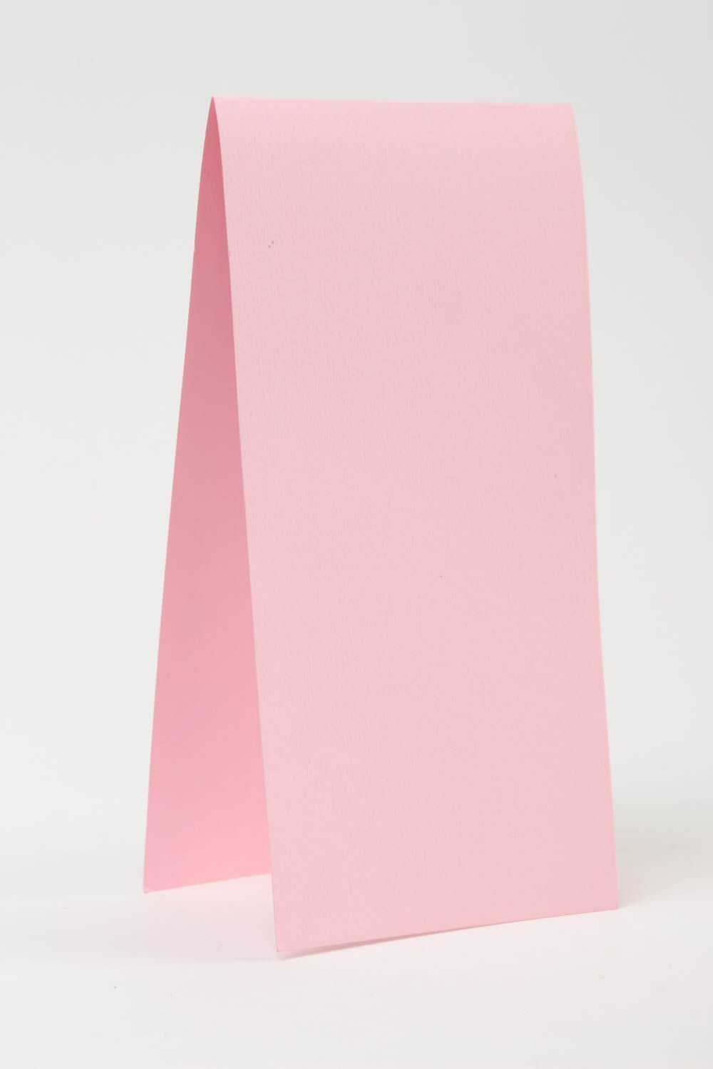 Tarjeta de felicitación rosa con flores postal hecha a mano regalo original foto 4
