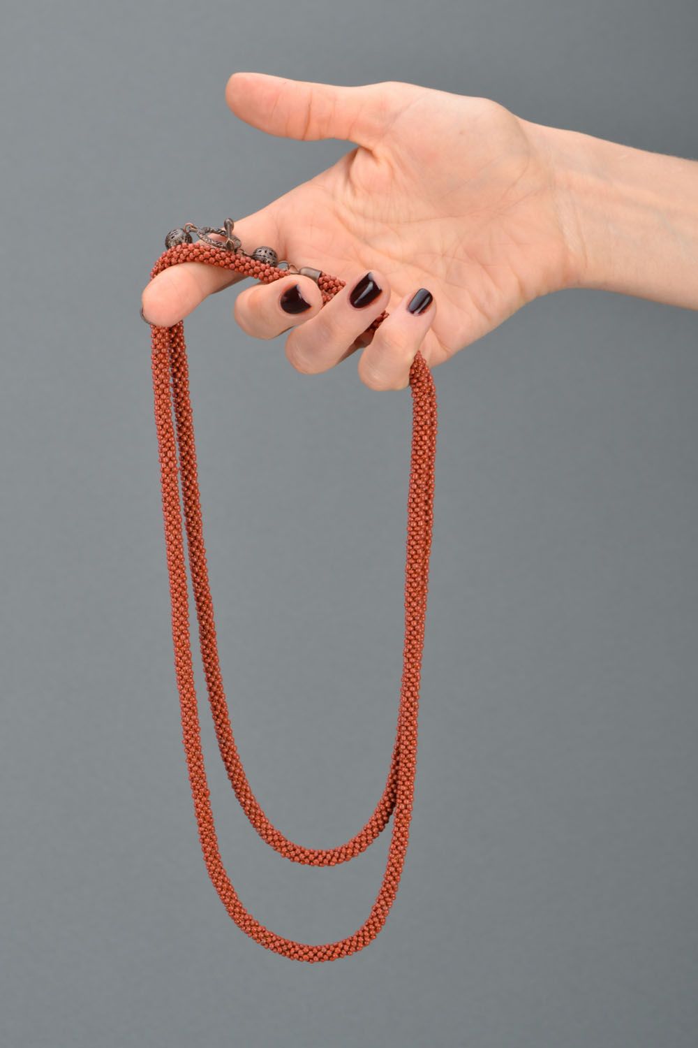 Elegant beaded necklace-cord photo 2