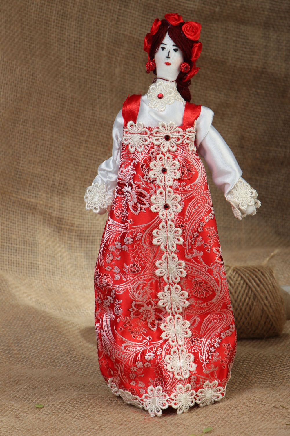 Handmade textile doll photo 5