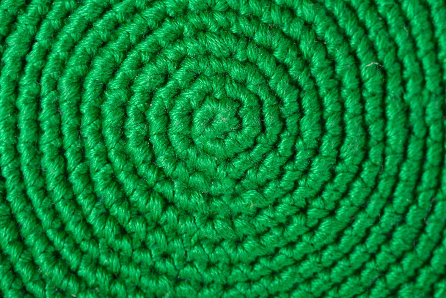 Dessous-de-verre au crochet fait main Déco cuisine en coton grenouille verte photo 4