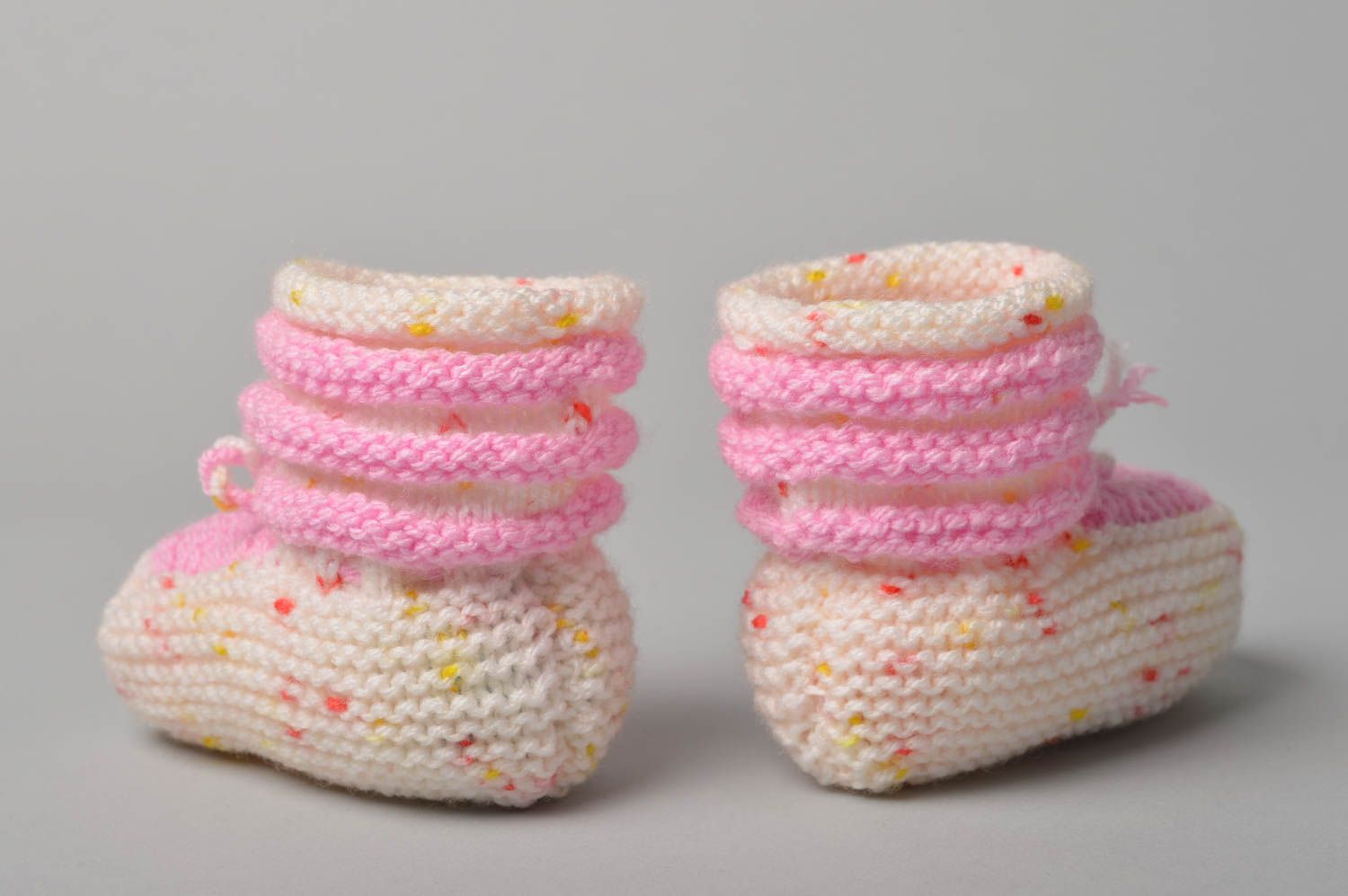 Chaussons bébé faits main Chaussures bébé tricotés au crochet Vêtement bébé photo 5