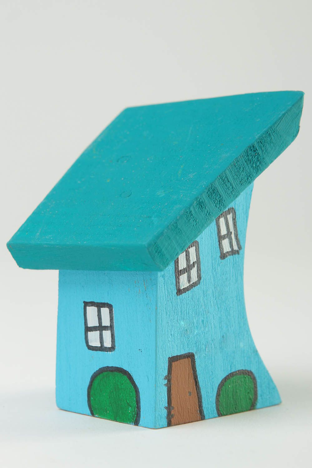 Handgefertigt Dekofigur aus Holz Deko Idee Haus originelles Geschenk klein foto 2