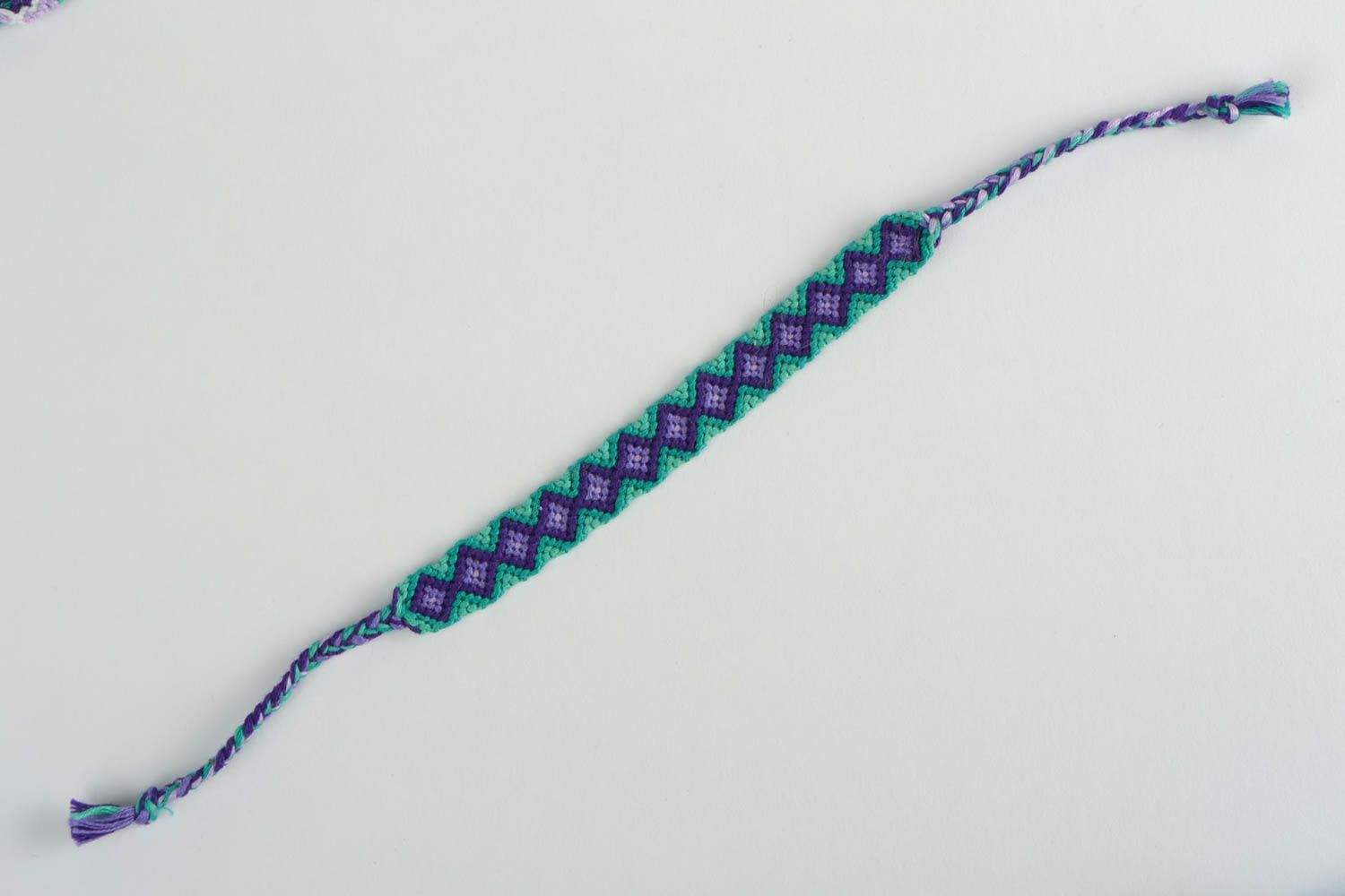 Stylish handmade multicolored textile woven wrist bracelet macrame photo 5