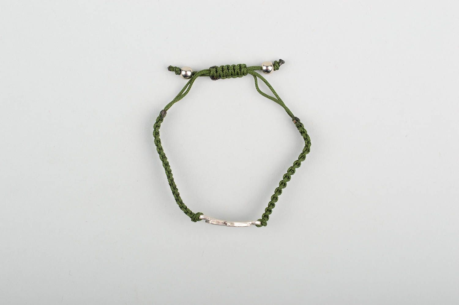 Handmade designer stylish bracelet unusual green bracelet elegant accessory photo 3