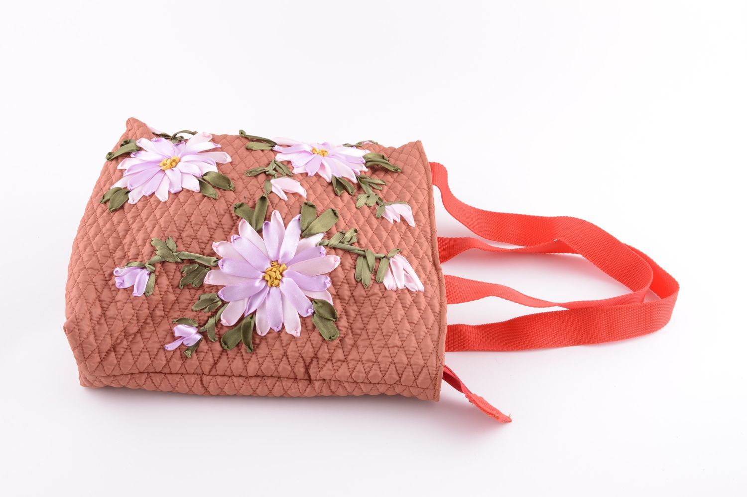 Handmade unusual shoulder bag designer embroidered bag stylish accessory photo 3