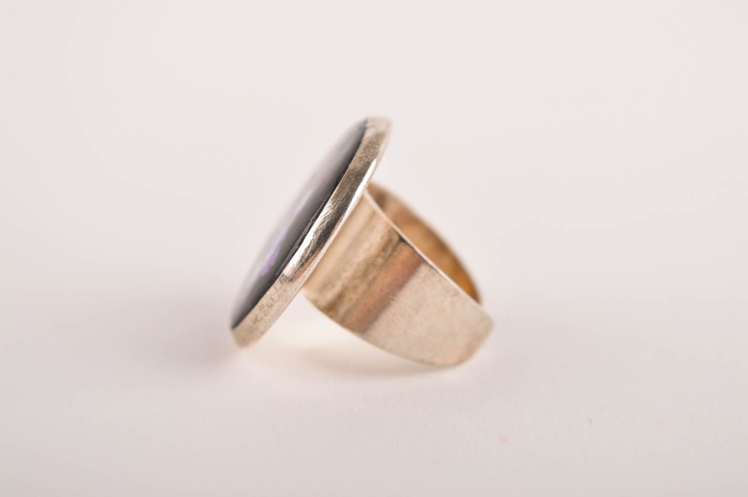 Кольцо ручной работы украшение из полимерной глины украшение кольцо авторское фото 3