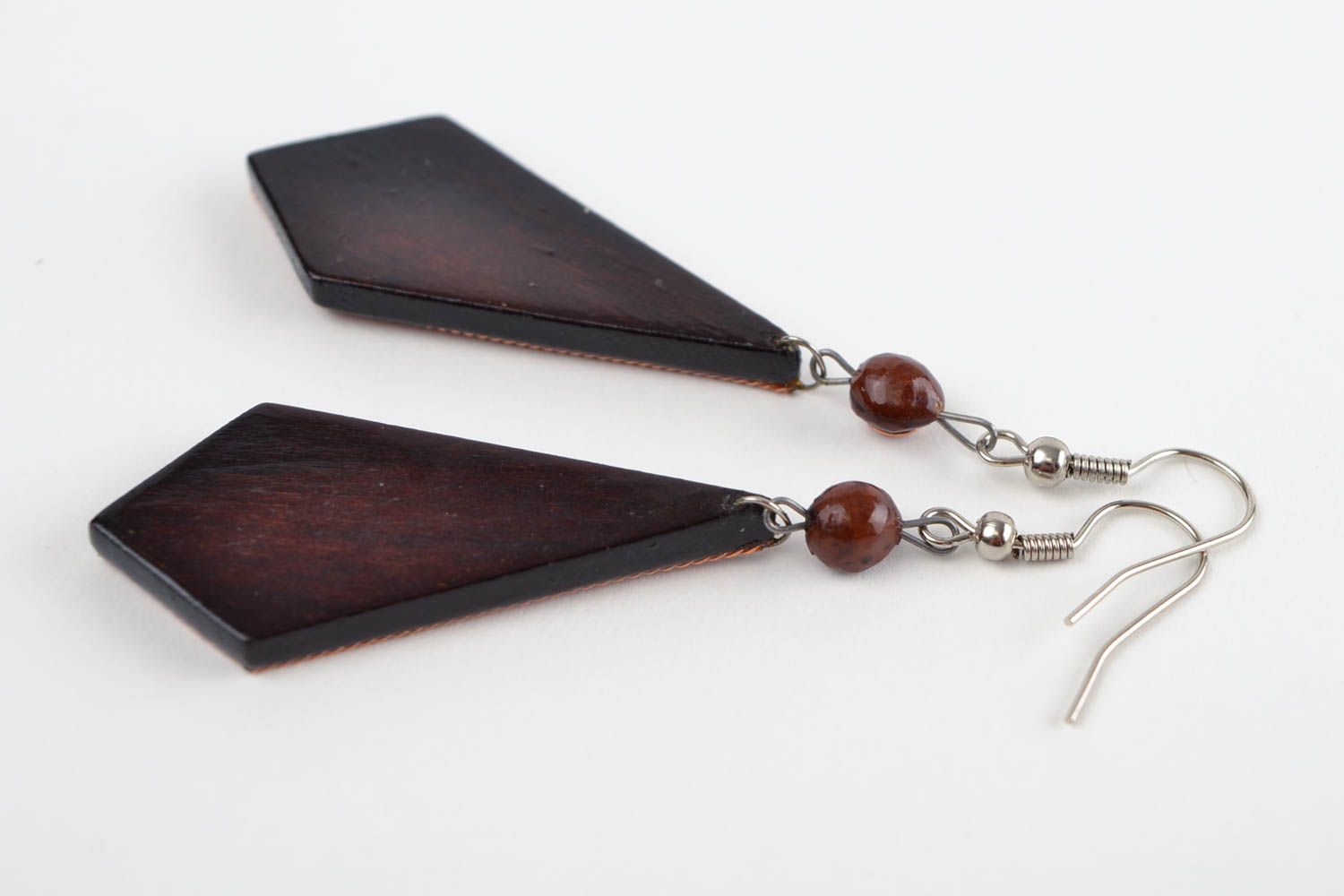 Handmade earrings cute earrings wooden jewelry designer accessories gift ideas photo 5