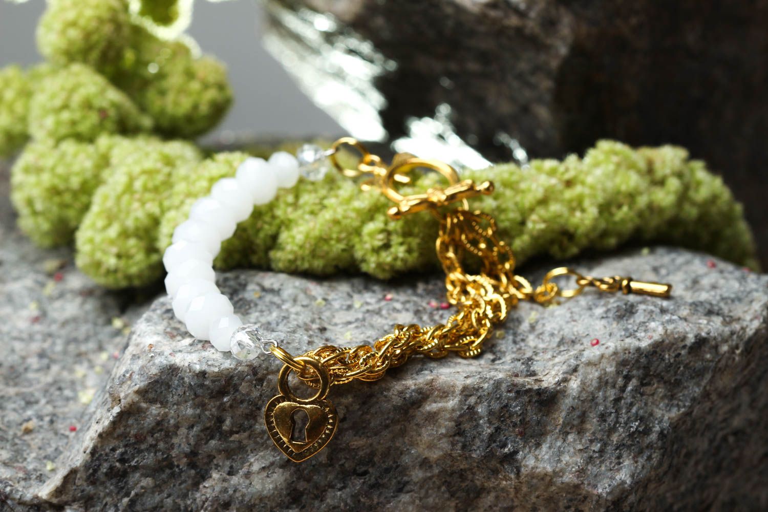 Handmade bracelet designer jewelry unusual gift stone bracelet for women photo 2