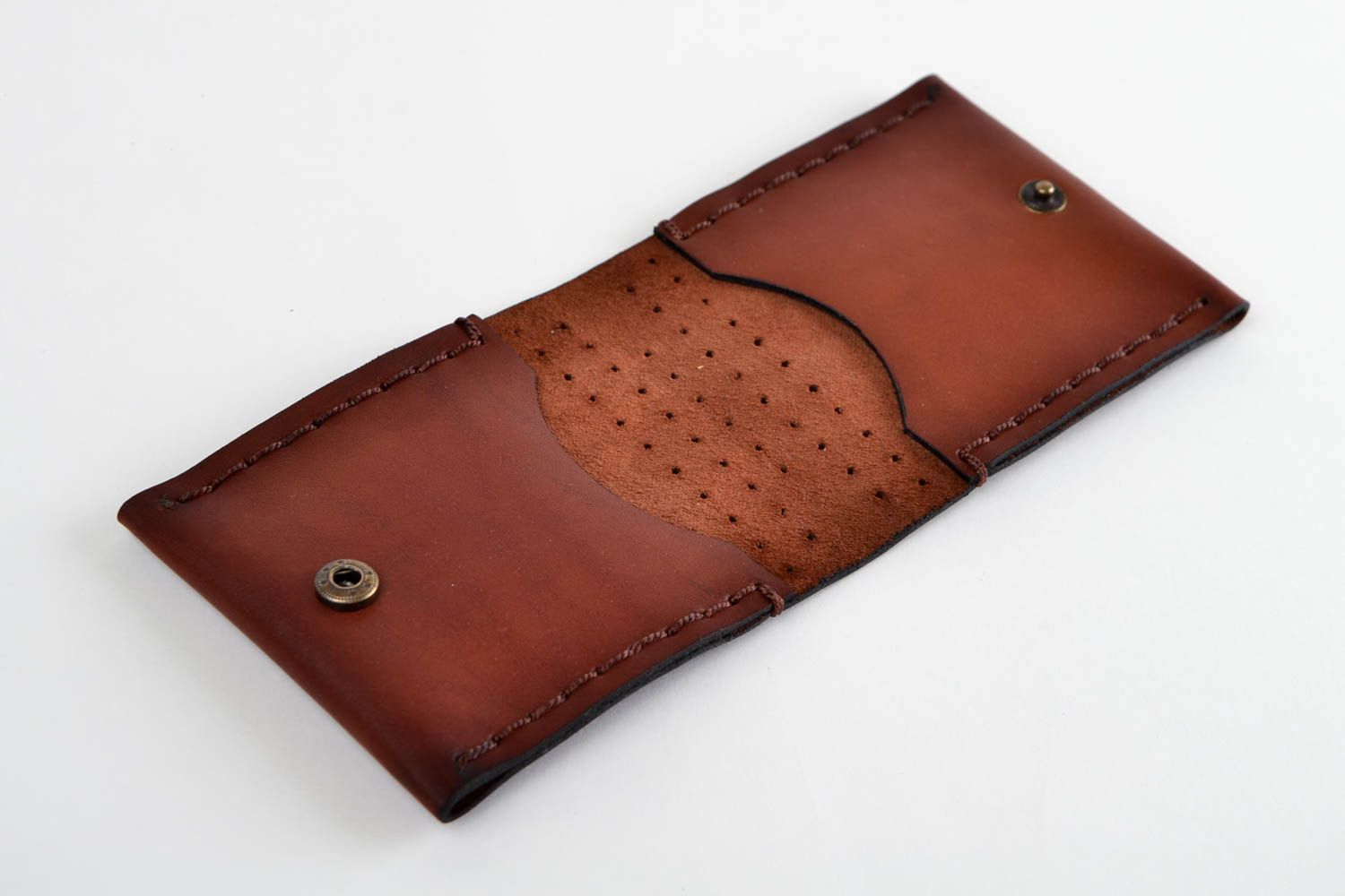 Handmade stilvolle Leder Geldbörse Accessoire für Männer Herren Geldbeutel klein foto 3