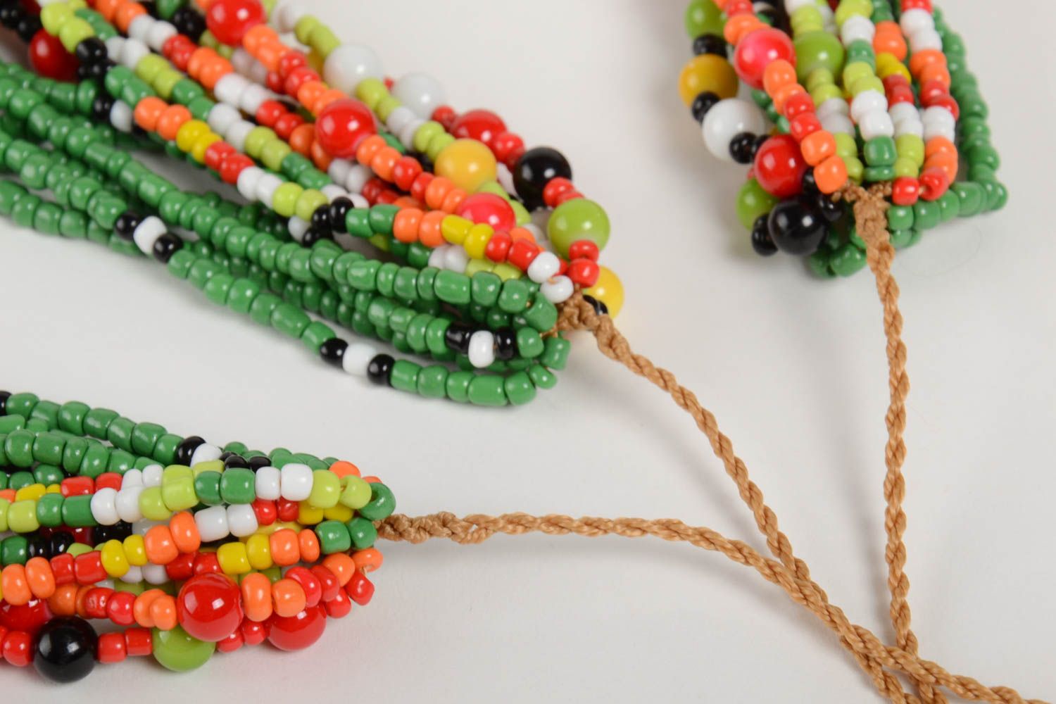 Handmade necklace handmade bracelet jewelry set beaded jewelry ethnic jewelry photo 5