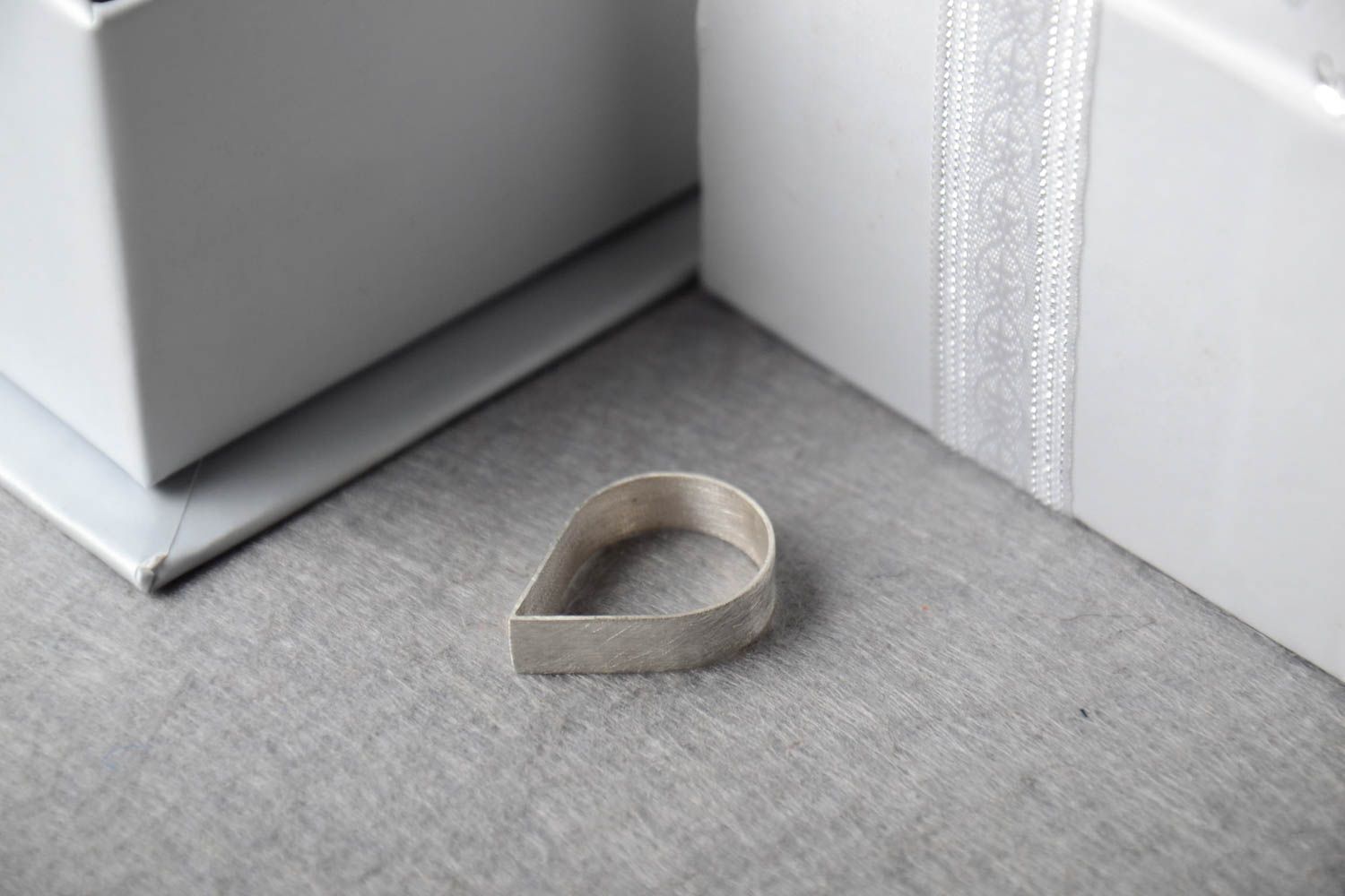 Handmade Schmuck Ring Damen Modeschmuck Accessoire für Frauen aus Silber foto 1
