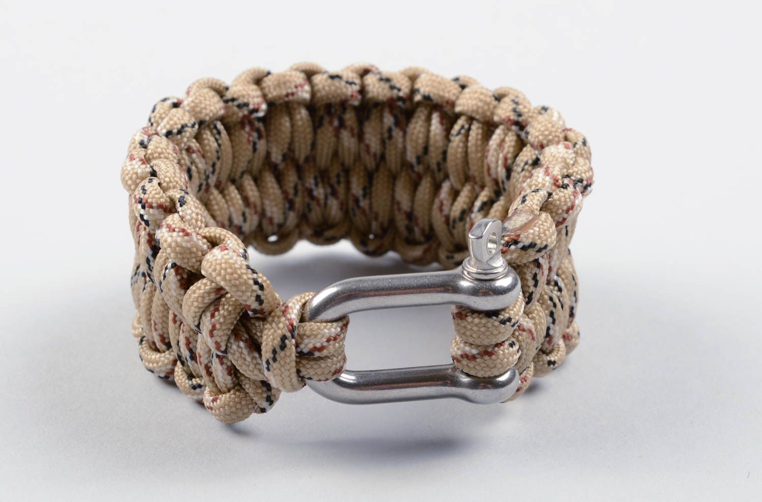 Handmade wide designer bracelet unusual camping bracelet paracord bracelet photo 2