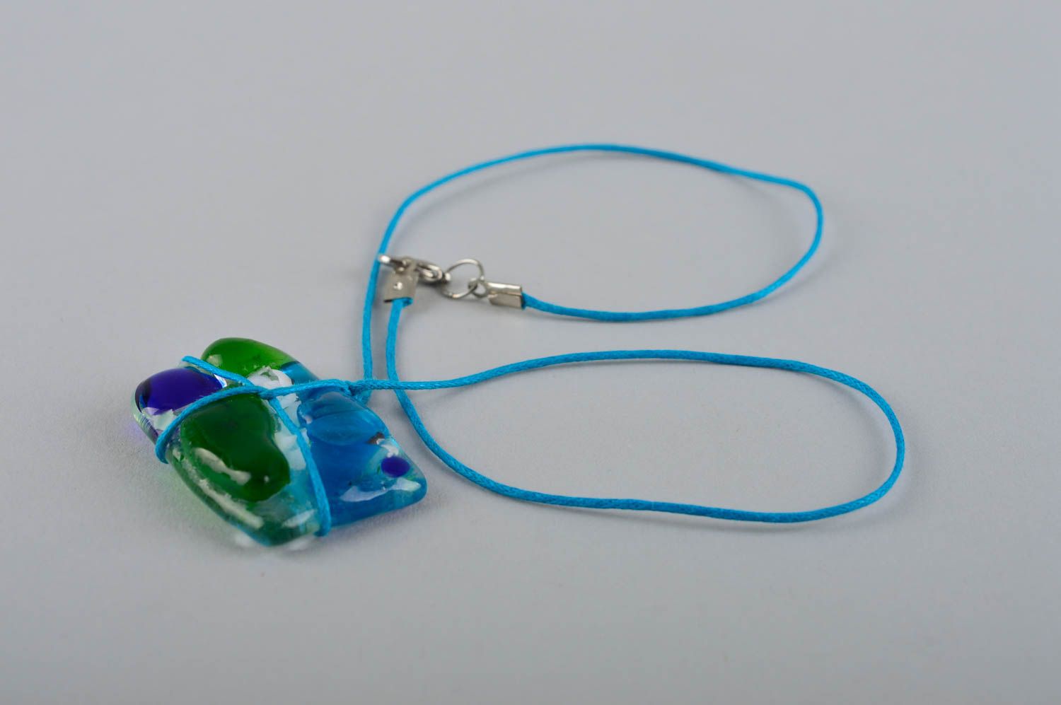 Handmade necklace designer accessories glass jewelry pendant necklace gift ideas photo 5