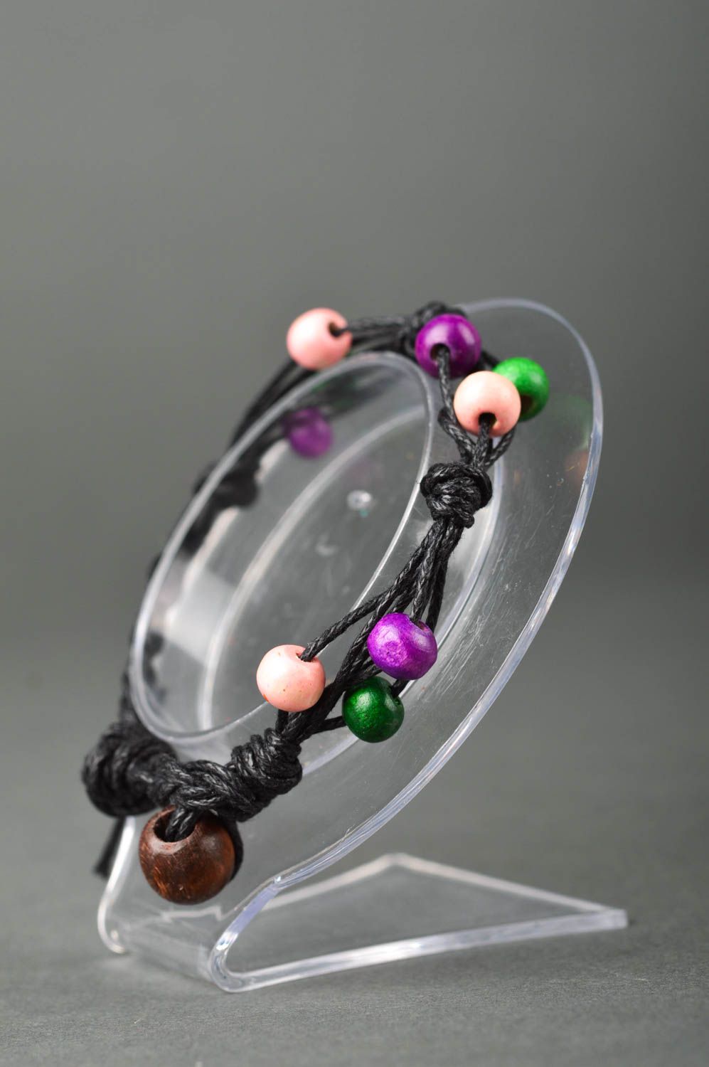 Bright handmade wrist bracelet beaded bracelet womens cord bracelet ideas photo 2