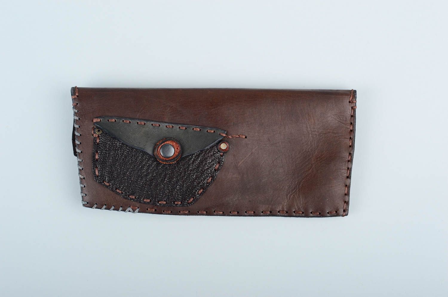 Handmade wallet unusual leather accessory wallet made of leather fashion wallet  photo 3