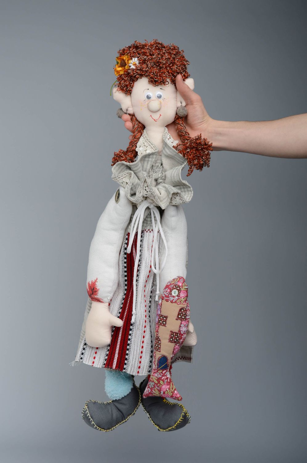 Handmade fabric doll for kitchen photo 5