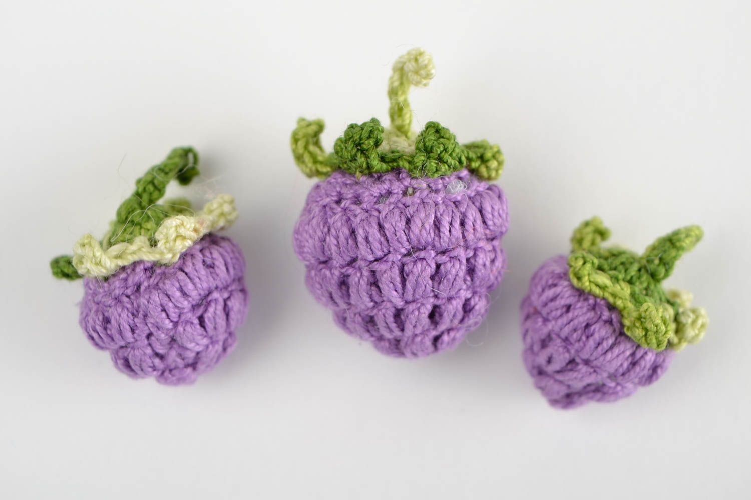 Frutas tejidas a crochet juguetes artesanales regalos originales moras foto 3