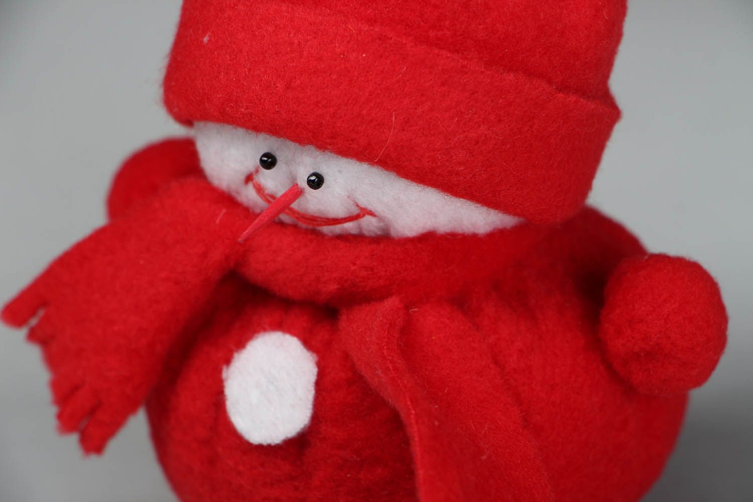 Boneco de neve vermelho brinquedo de Natal  foto 2