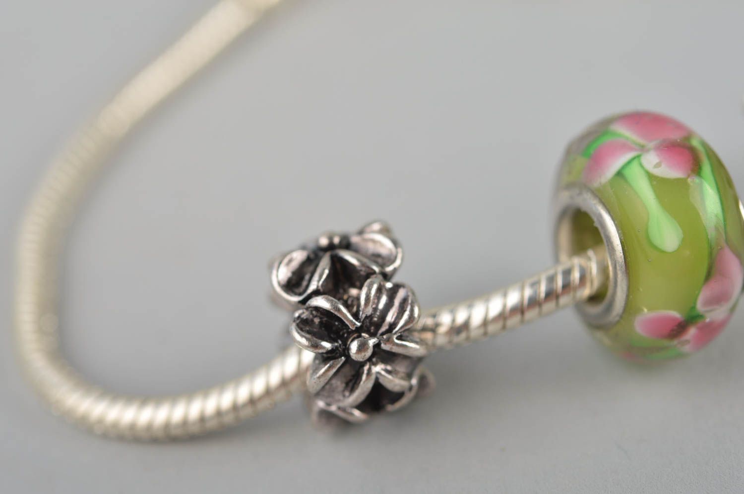 Metal wrist bracelet beaded stylish bracelet gift for her stylish jewelry photo 5