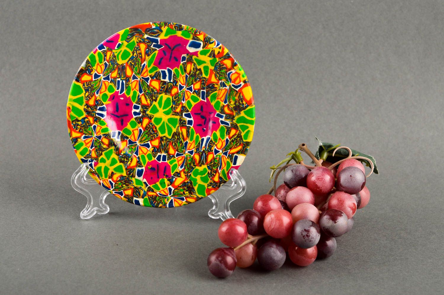 Декоративная тарелка ручной работы красивая тарелка дивная подарочная тарелка фото 1
