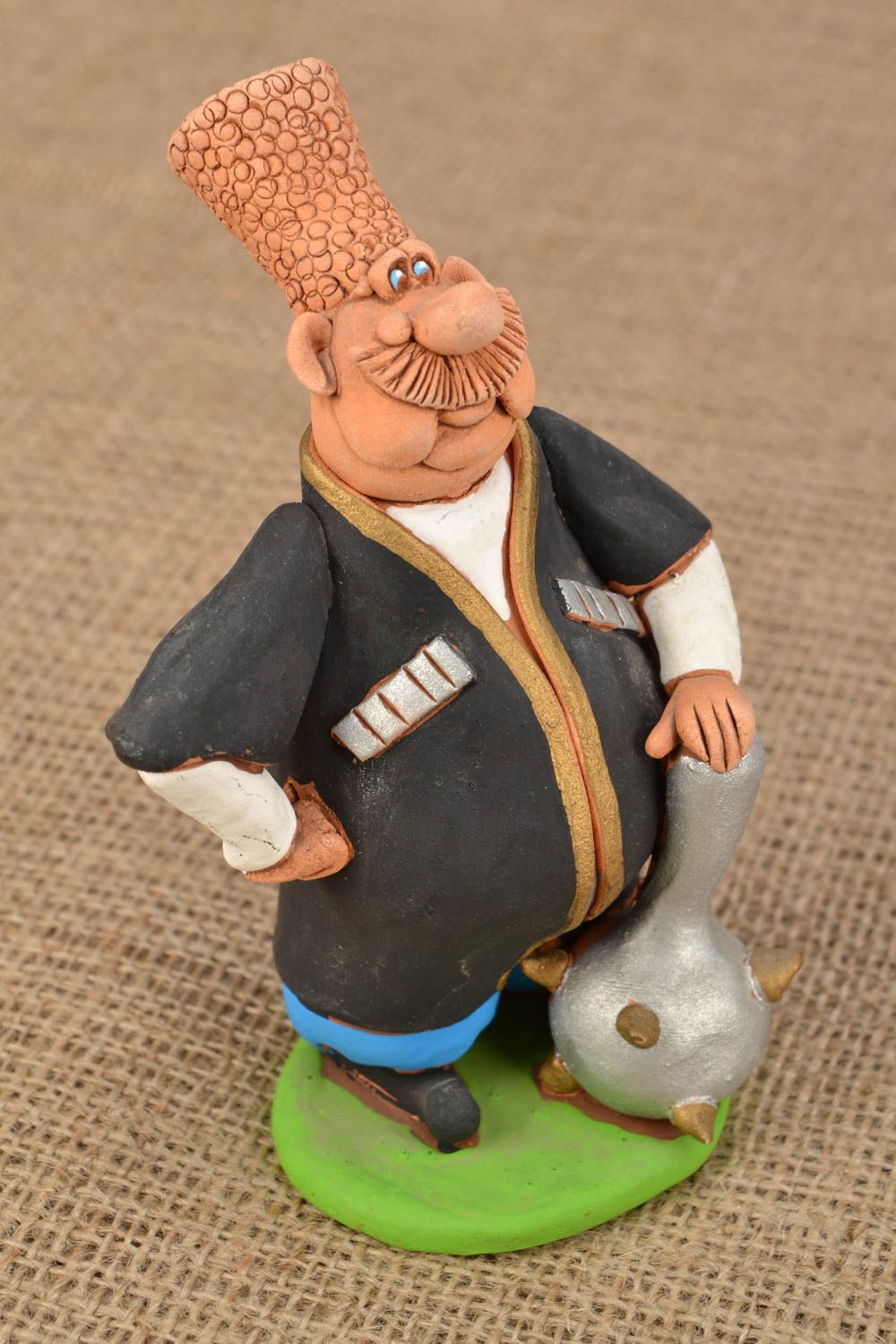 Ceramic figurine Horseman with Mace photo 1