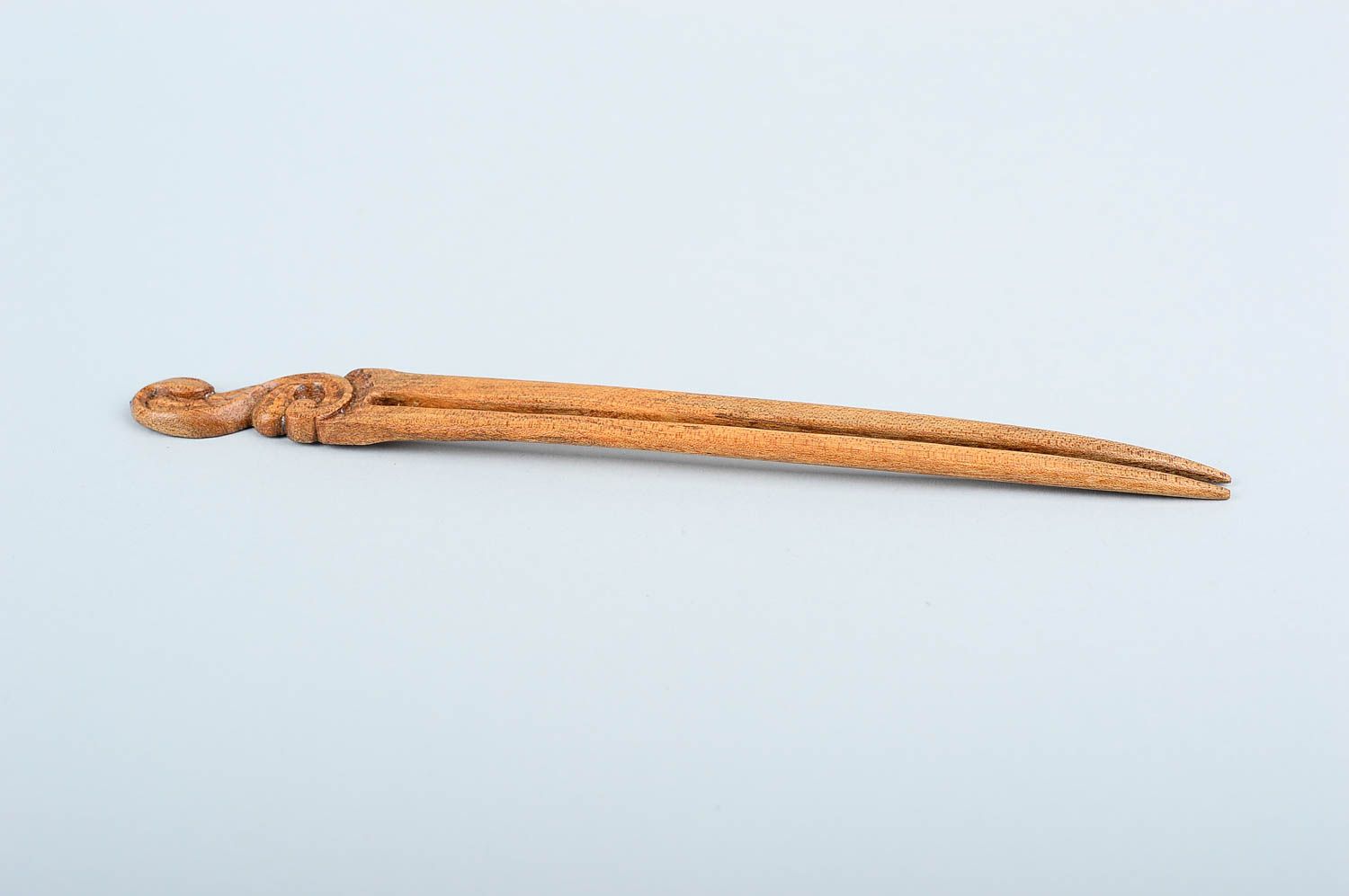 Handmade designer wooden stick unusual elegant accessory cute stick for hair photo 3