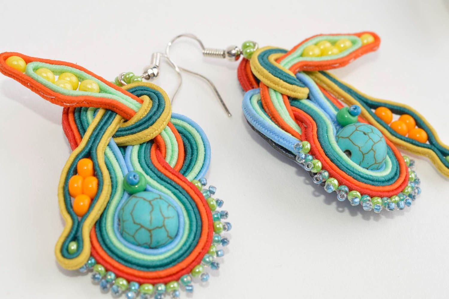 Designer jewelry handmade earrings fashion brooch for women beautiful present photo 3