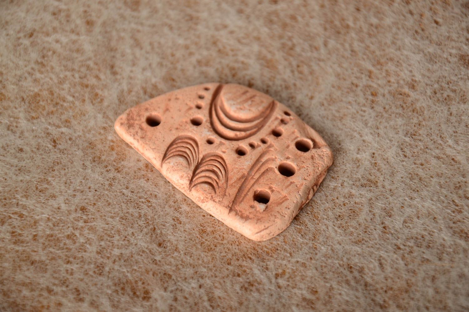 DIY handmade designer clay pendant ceramic blank for jewelry making photo 1