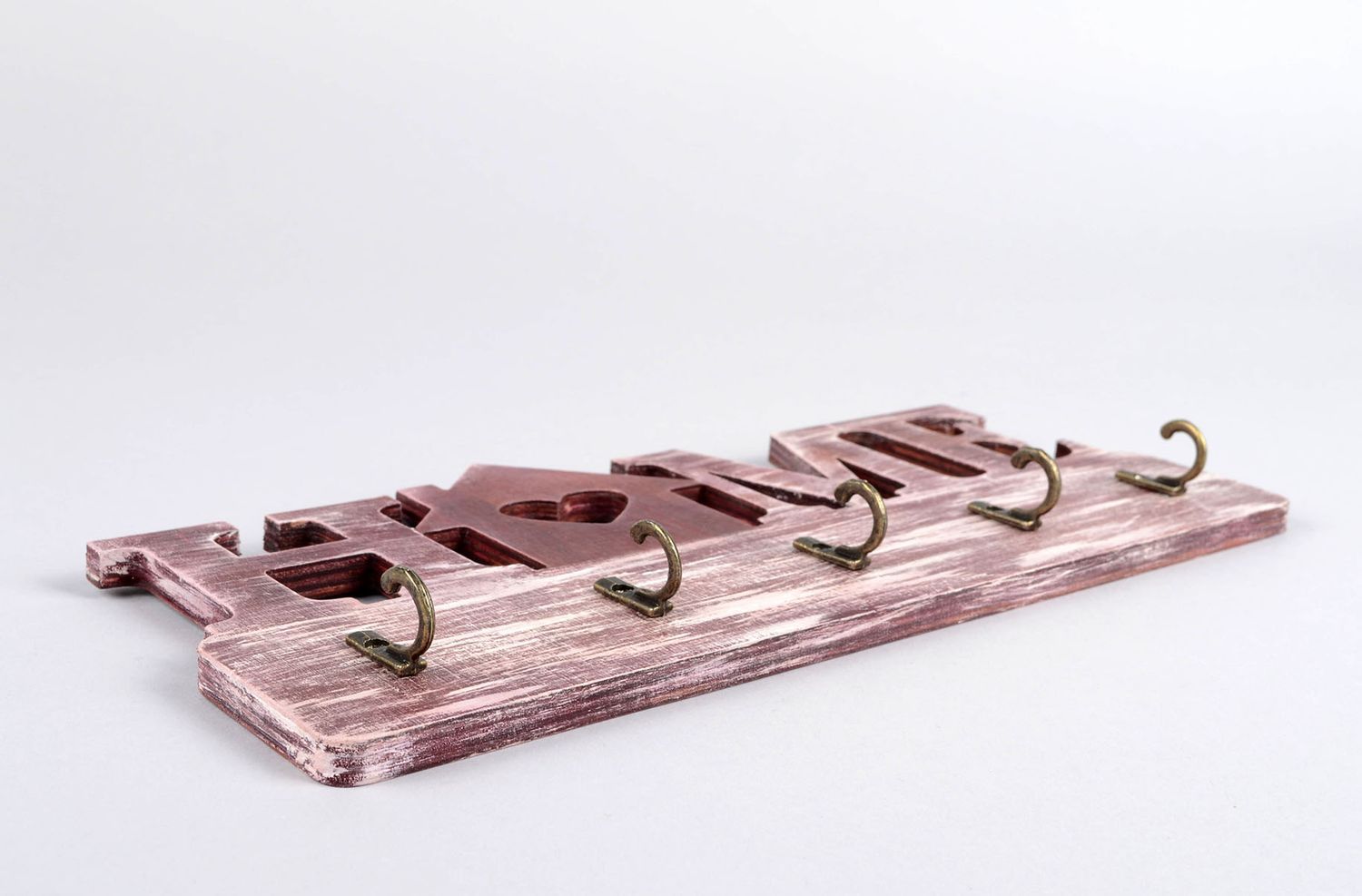 Handmade Schlüsselbrett aus Holz Hakenleiste für Schlüssel Design Schlüsselbrett foto 3